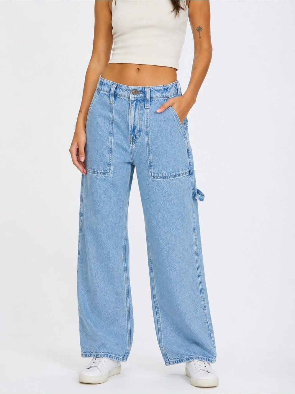 Free People We The Free Major Leagues Cuffed Jeans Envy 27 Utility Chic Boho